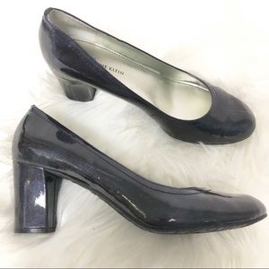 Anne Klein patent leather heel pumps